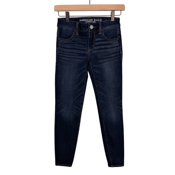American Eagle Jegging Dark Wash 00 Short - Picture 1 of 9